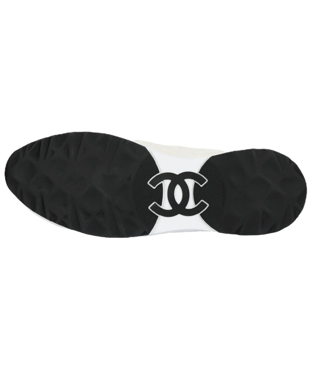 CHANEL Белые кожаные кроссовки, фото 5