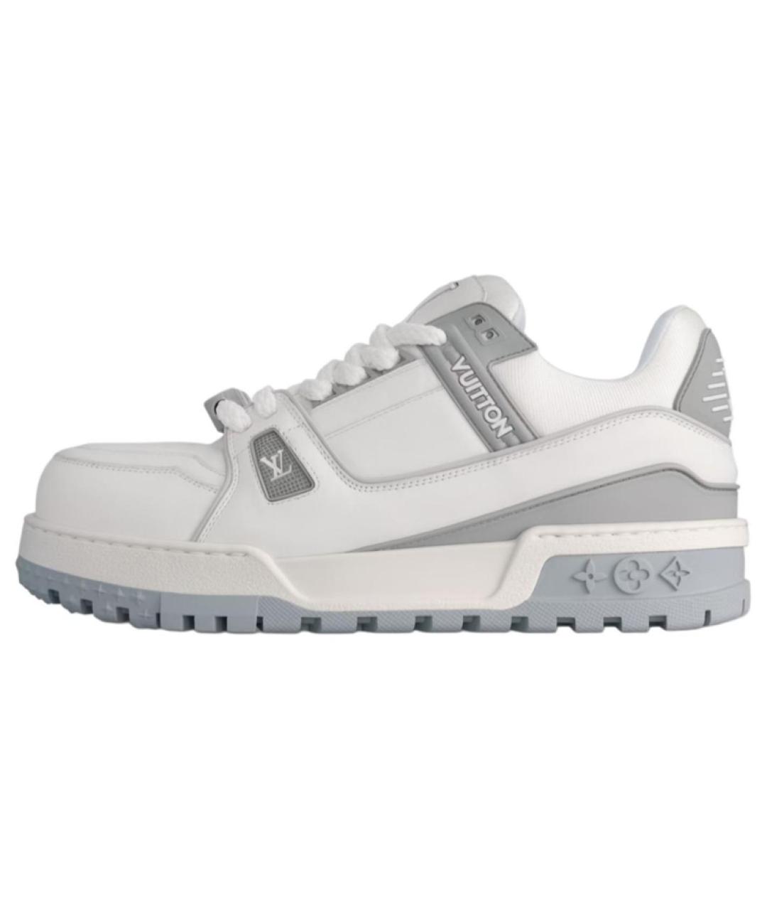 LOUIS VUITTON Белые кожаные кроссовки, фото 2