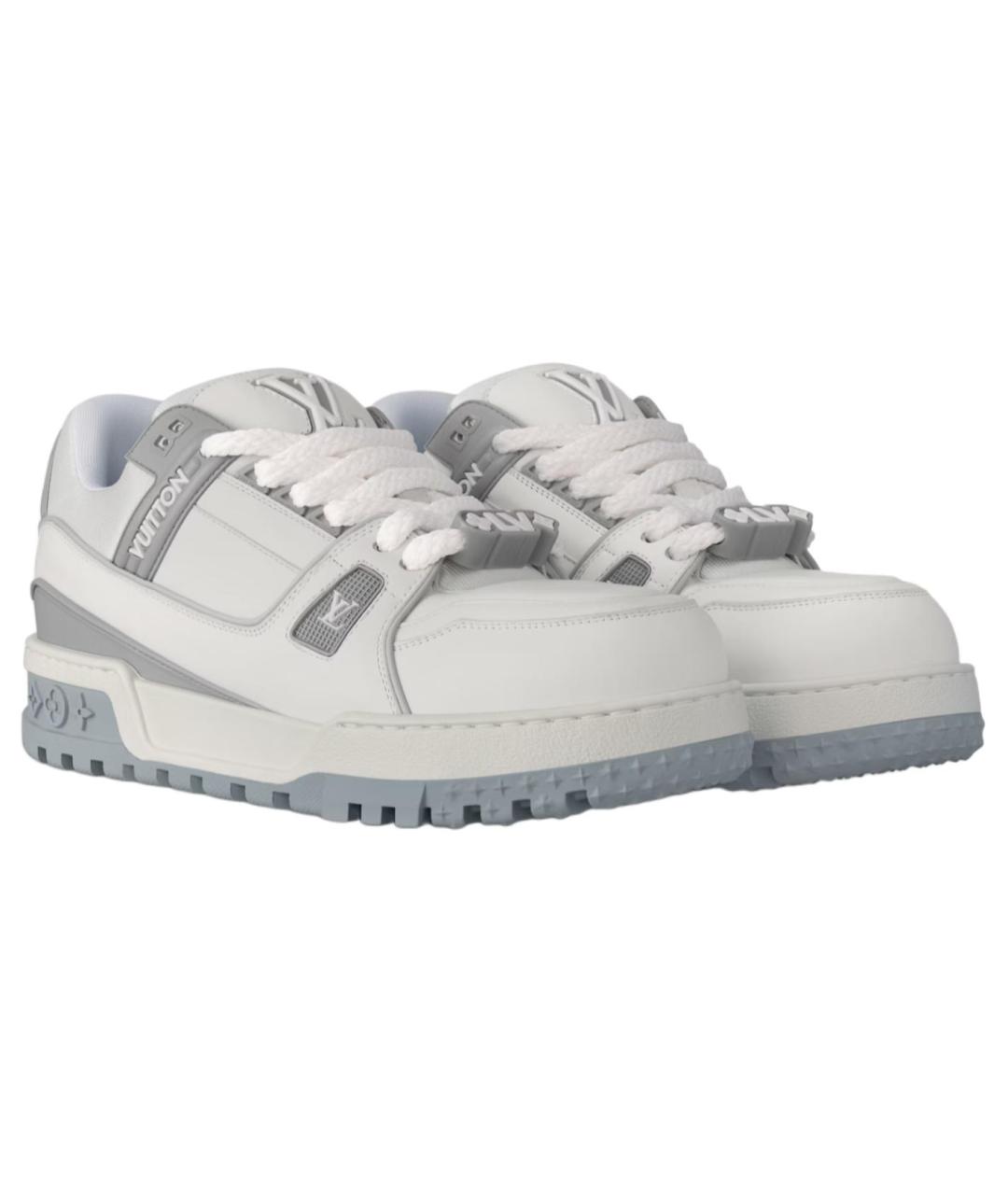 LOUIS VUITTON Белые кожаные кроссовки, фото 3