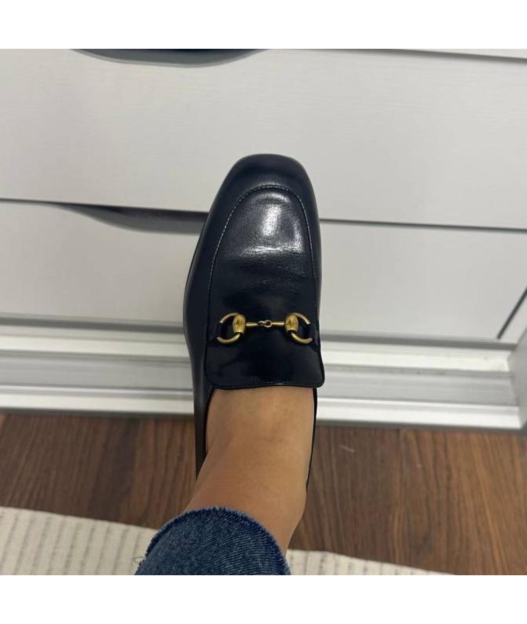 GUCCI Черные кожаные лоферы, фото 3