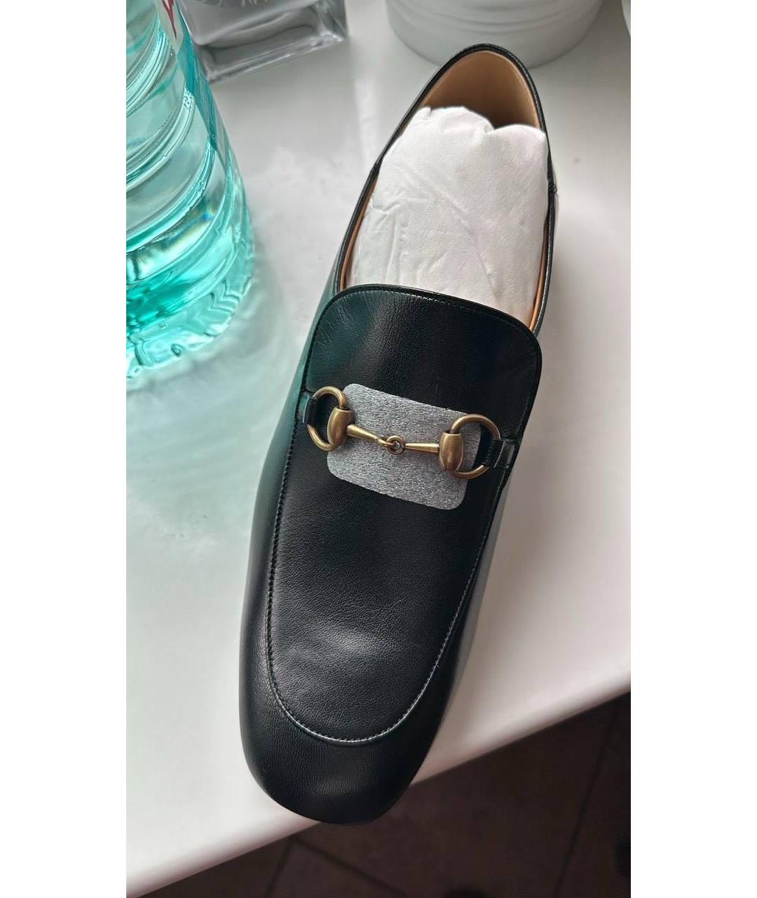 GUCCI Черные кожаные лоферы, фото 2