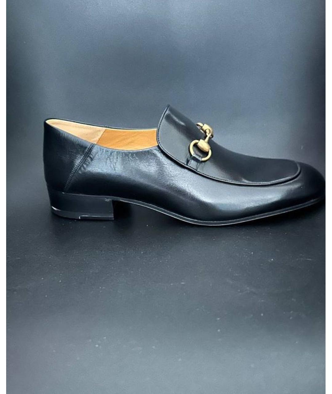 GUCCI Черные кожаные лоферы, фото 6