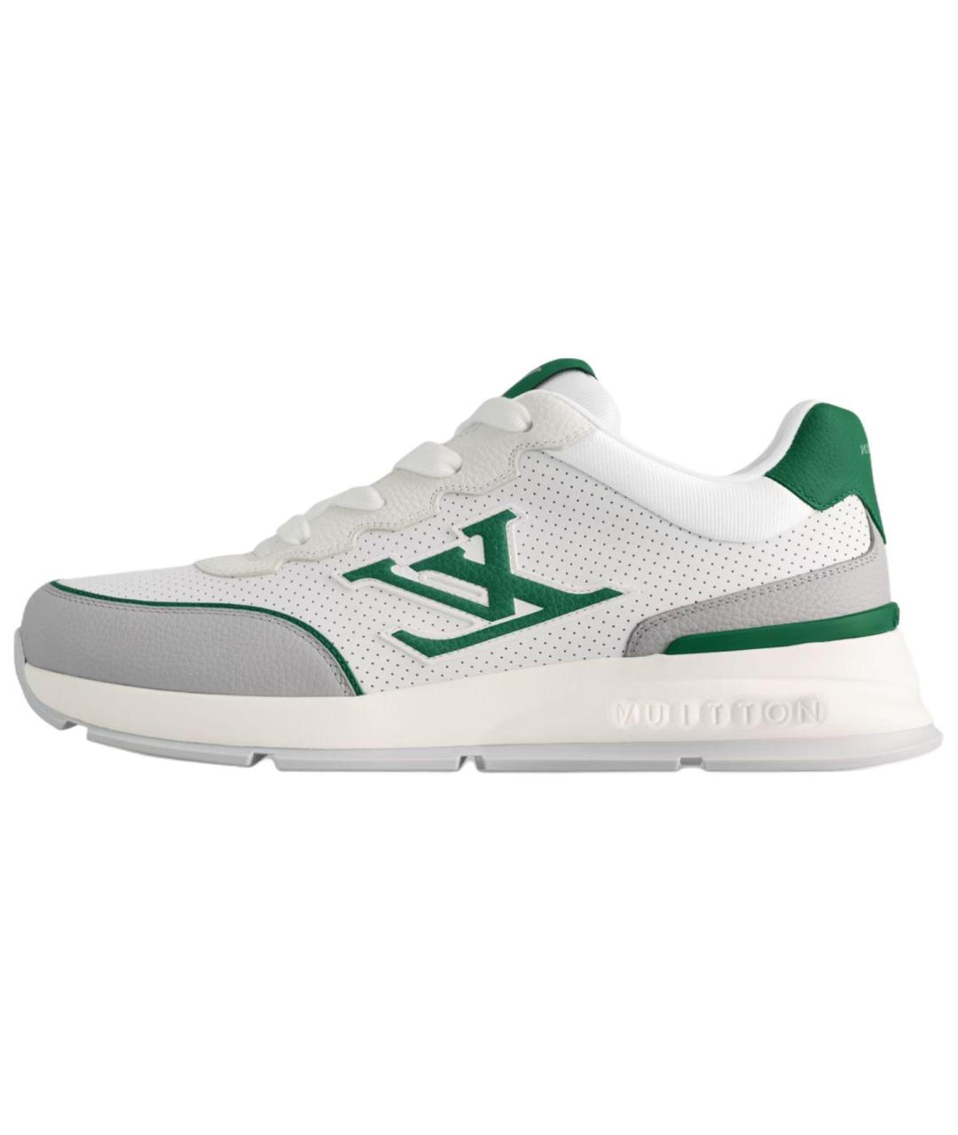 LOUIS VUITTON Белые кожаные высокие кроссовки / кеды, фото 2