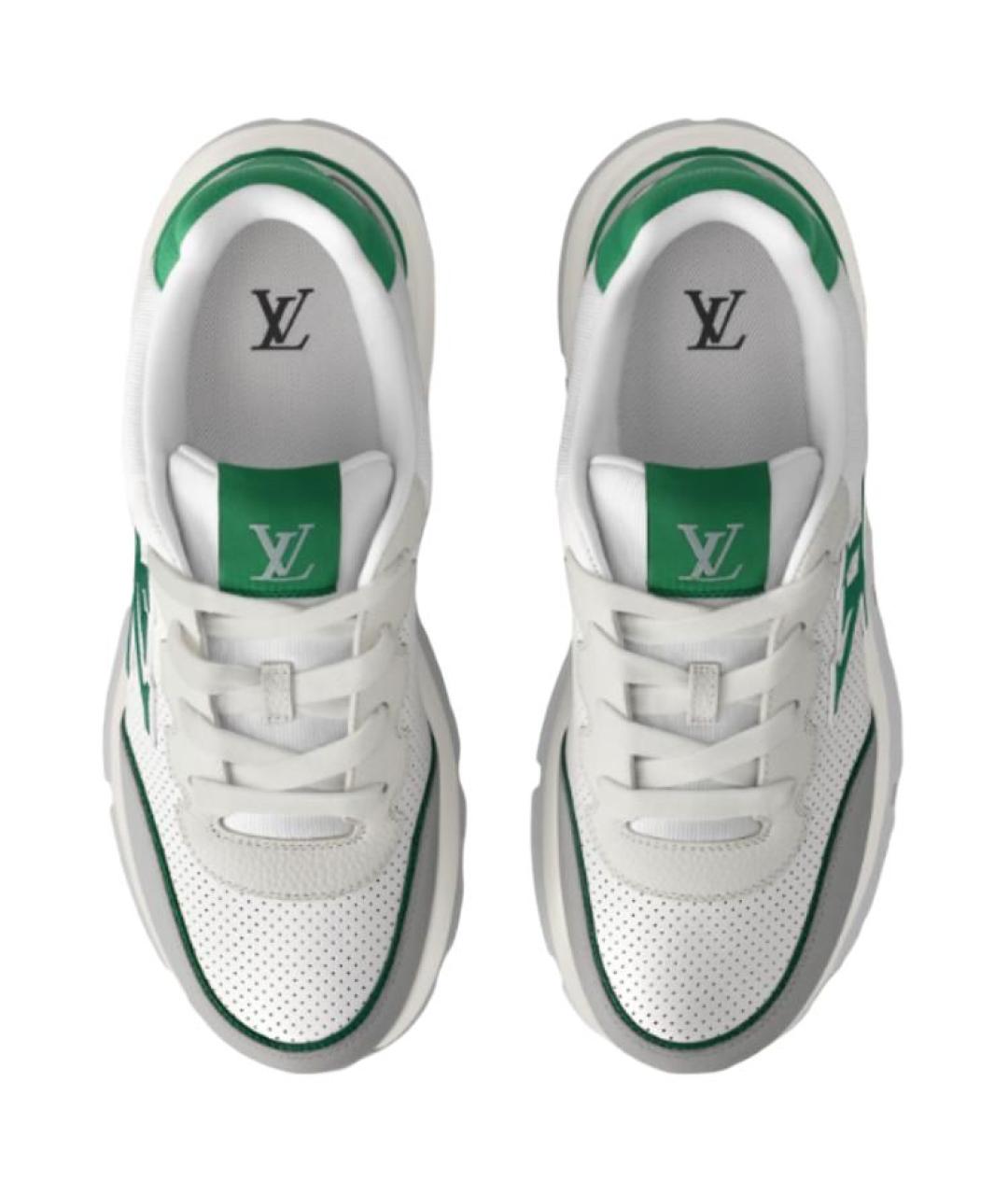 LOUIS VUITTON Белые кожаные высокие кроссовки / кеды, фото 4