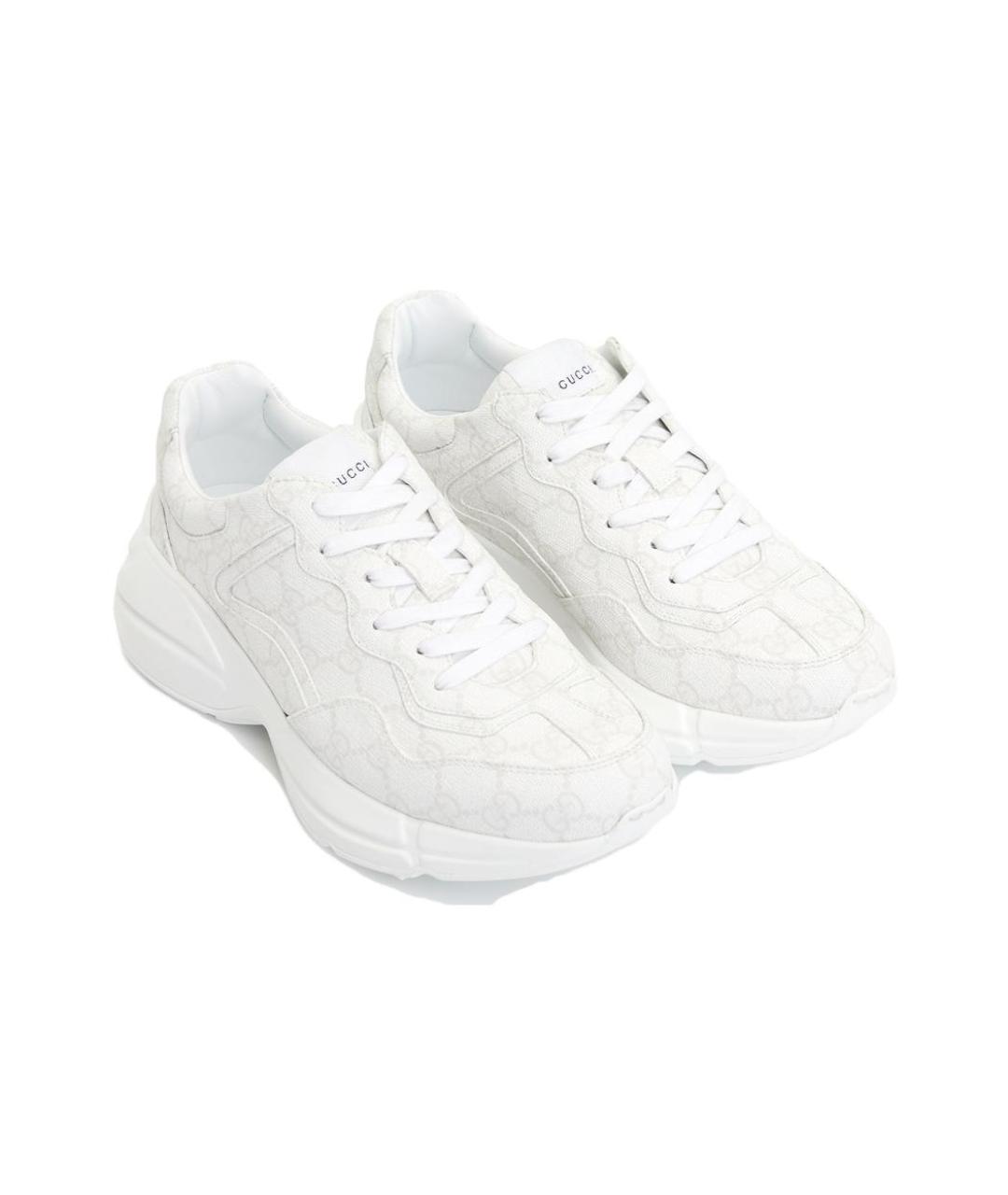 GUCCI Белые низкие кроссовки / кеды, фото 3