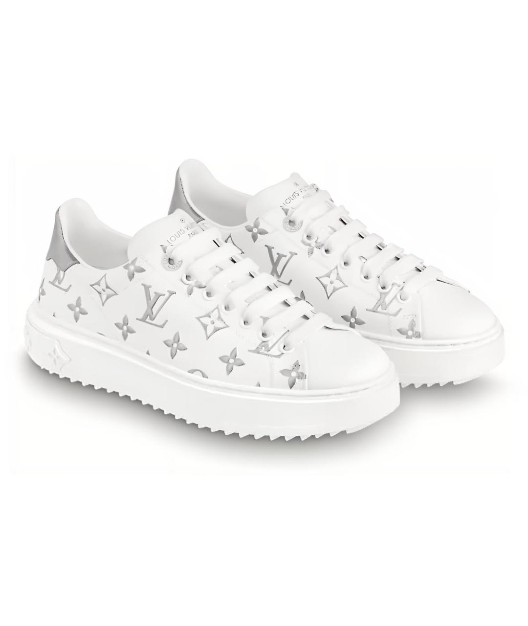 LOUIS VUITTON Белые кожаные кроссовки, фото 3