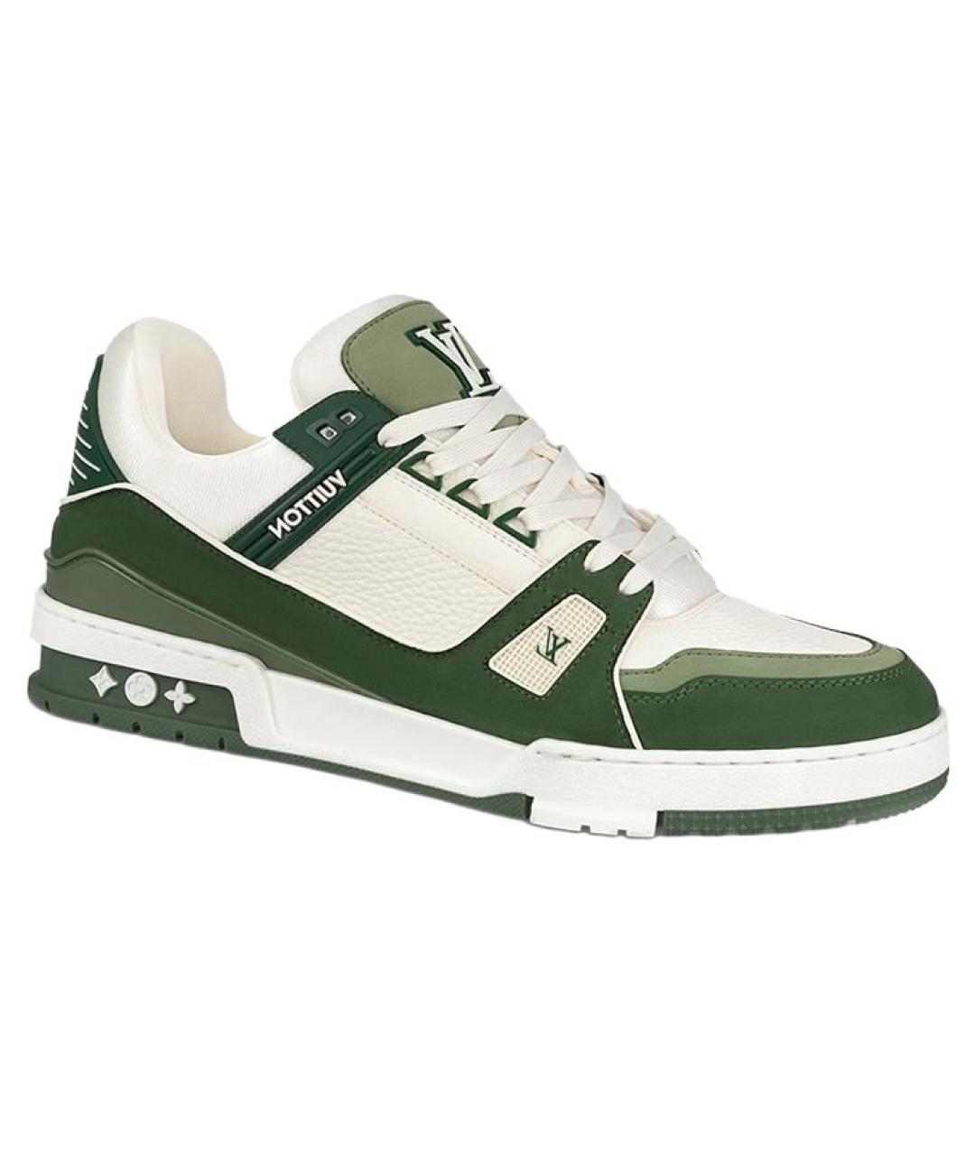 LOUIS VUITTON Зеленые кроссовки, фото 1