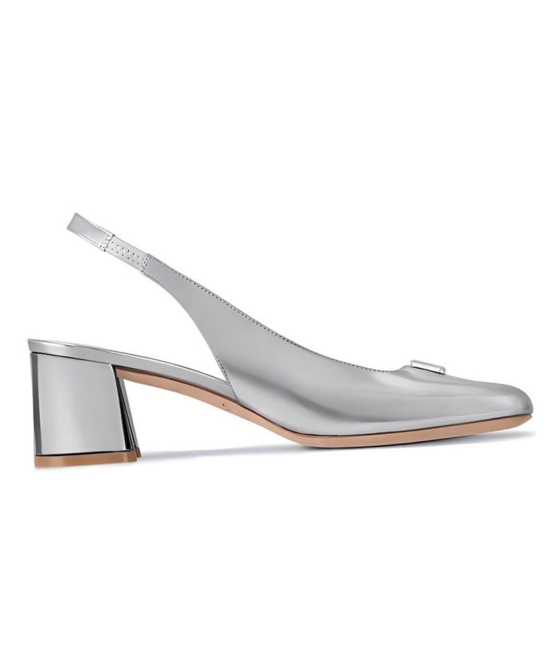 LOUIS VUITTON Серебряные кожаные туфли, фото 1