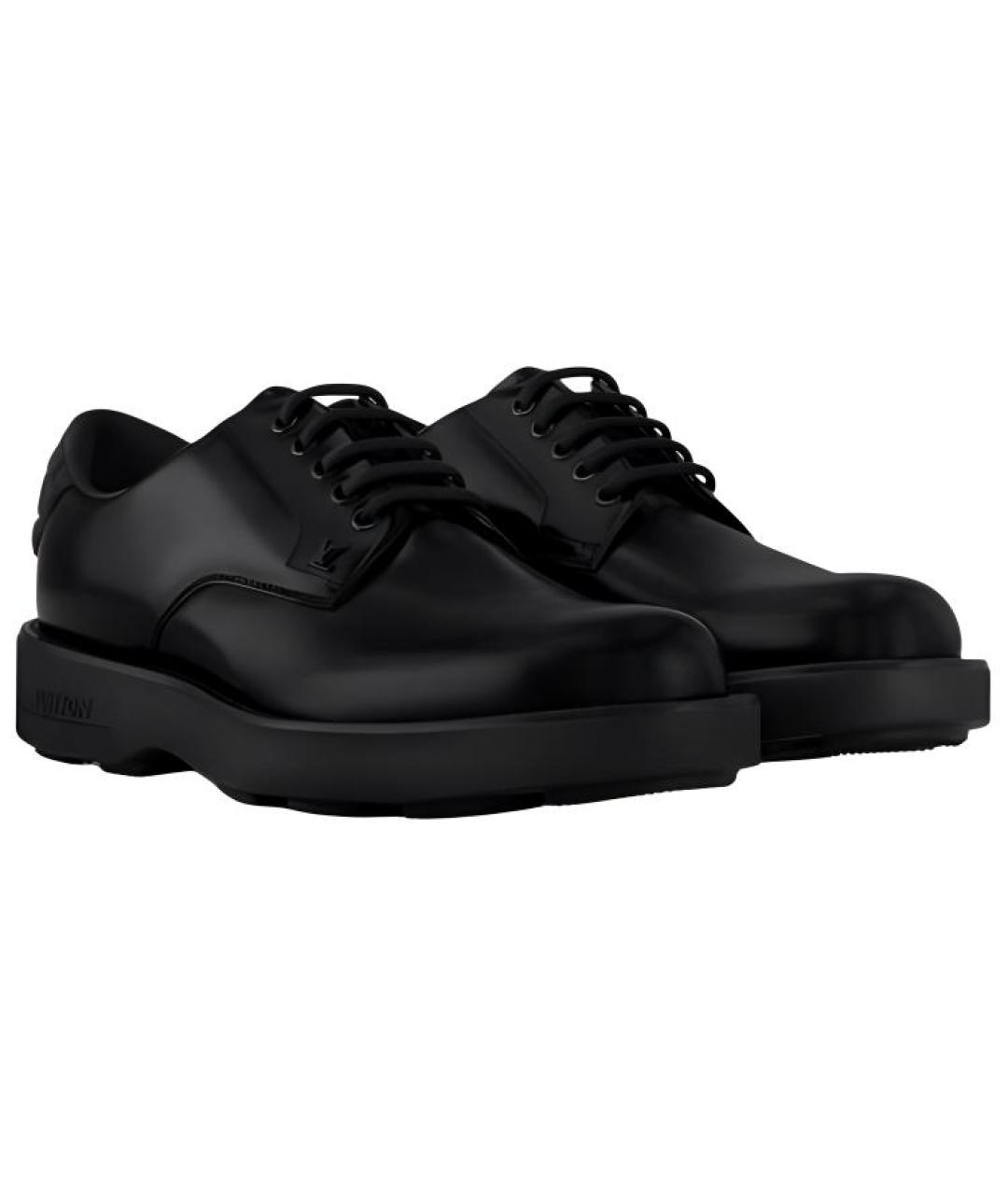 LOUIS VUITTON Черные кожаные туфли, фото 3