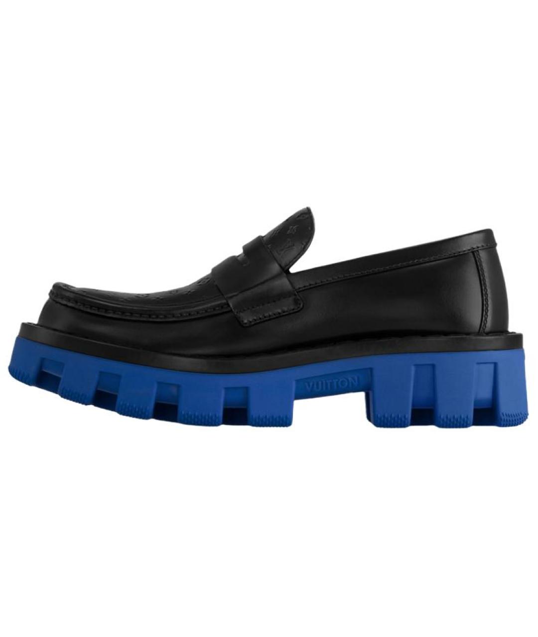 LOUIS VUITTON Черные кожаные лоферы, фото 6