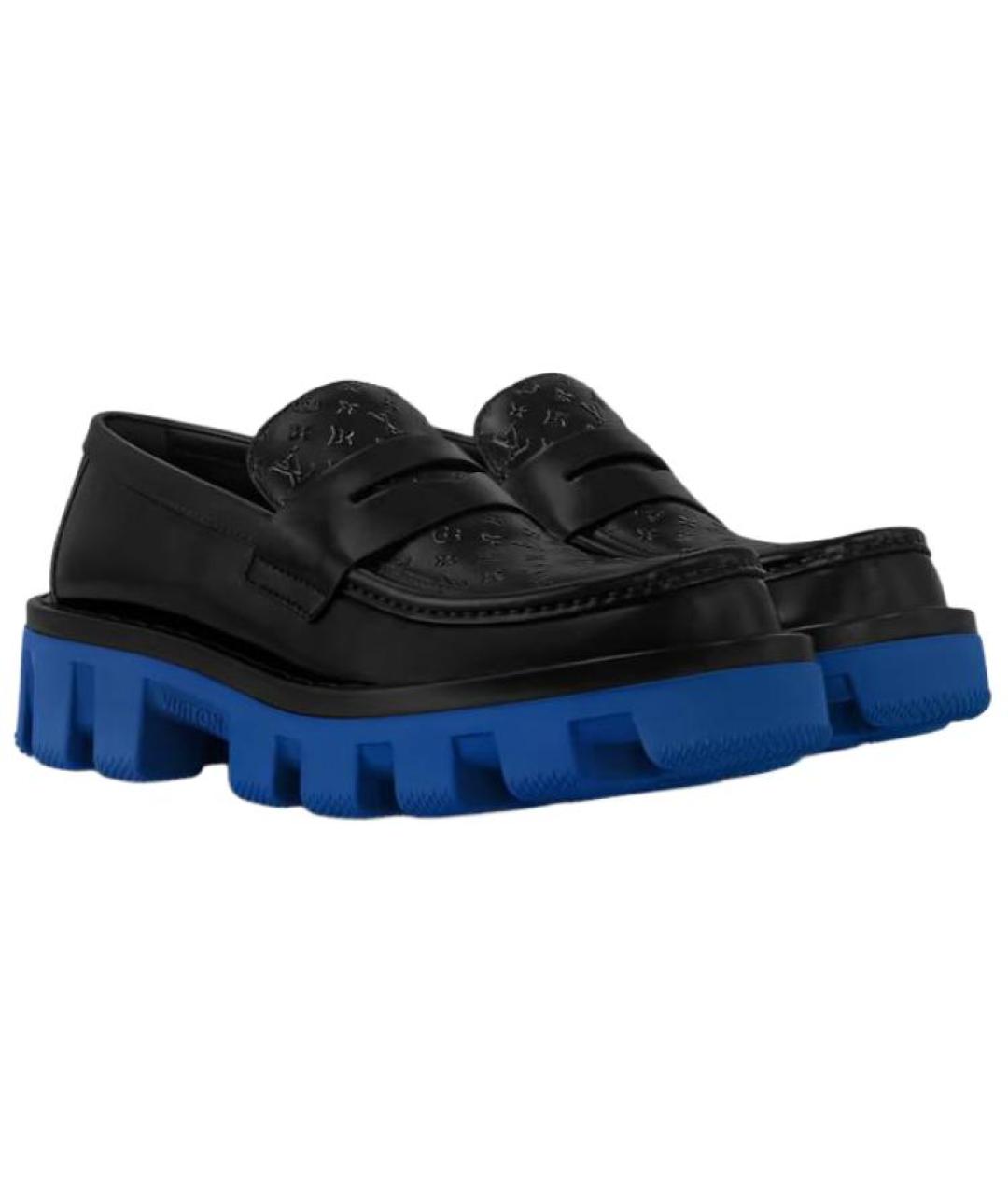 LOUIS VUITTON Черные кожаные лоферы, фото 2