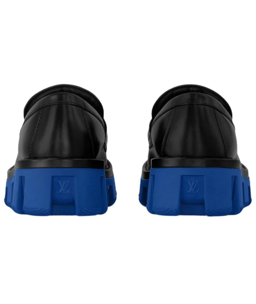 LOUIS VUITTON Черные кожаные лоферы, фото 4