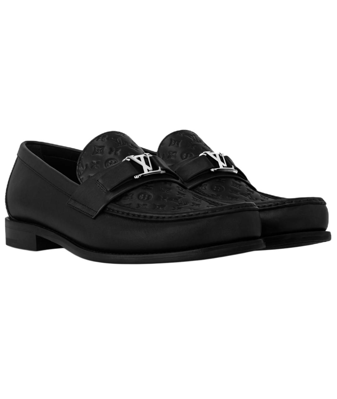 LOUIS VUITTON Черные кожаные лоферы, фото 3