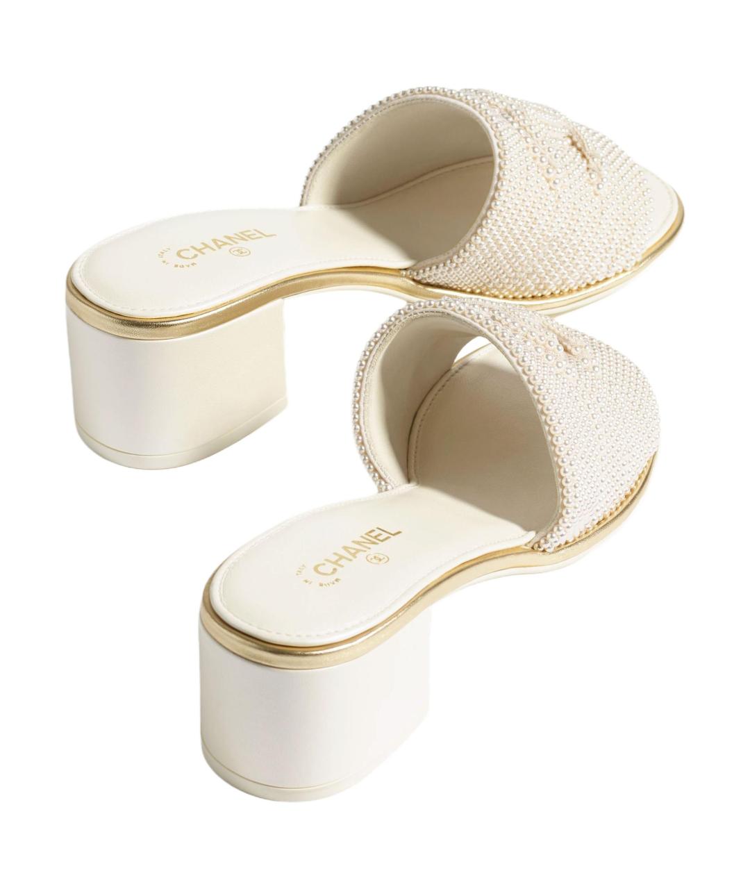 CHANEL Белые сандалии, фото 5