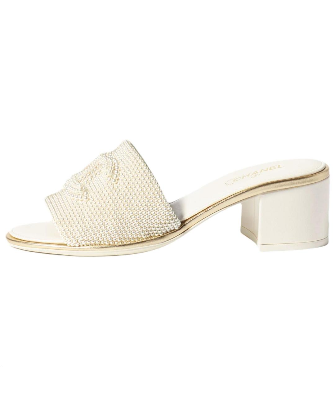 CHANEL Белые сандалии, фото 2
