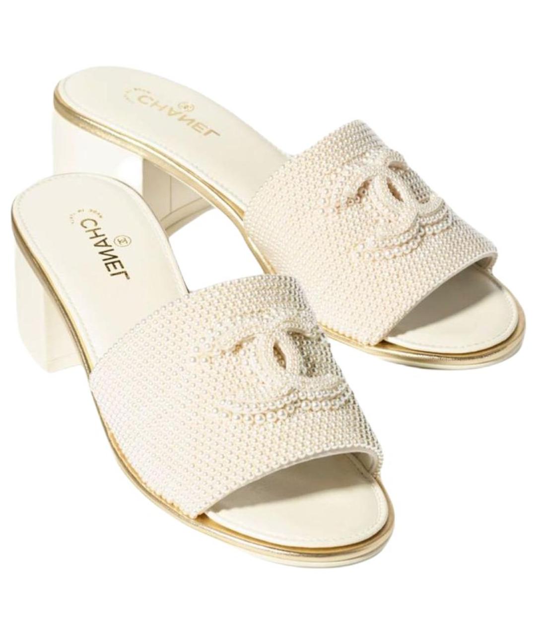 CHANEL Белые сандалии, фото 3