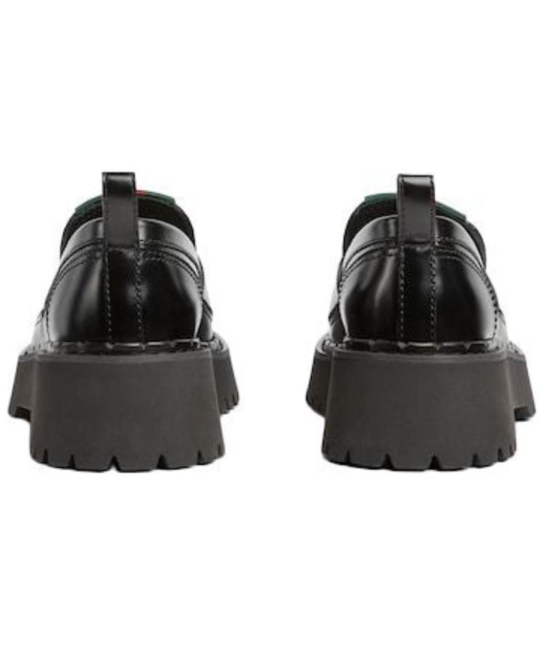 GUCCI Черные кожаные лоферы, фото 5