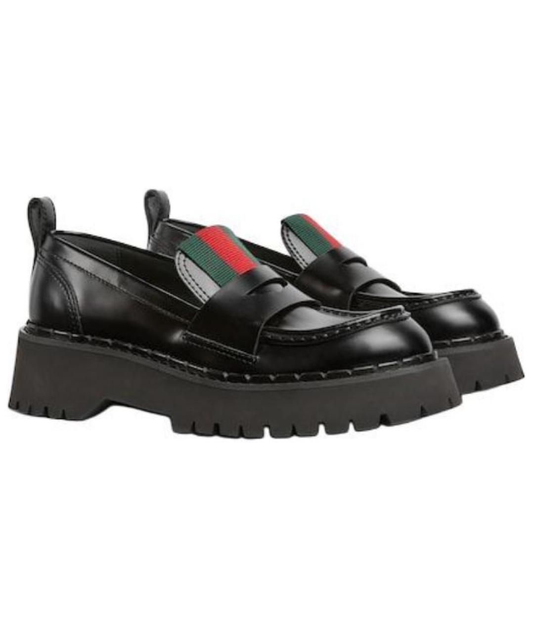 GUCCI Черные кожаные лоферы, фото 3