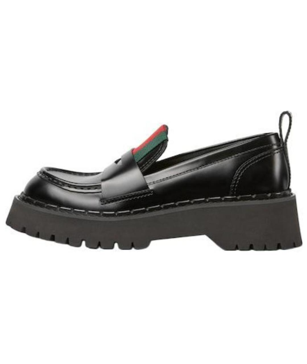 GUCCI Черные кожаные лоферы, фото 2