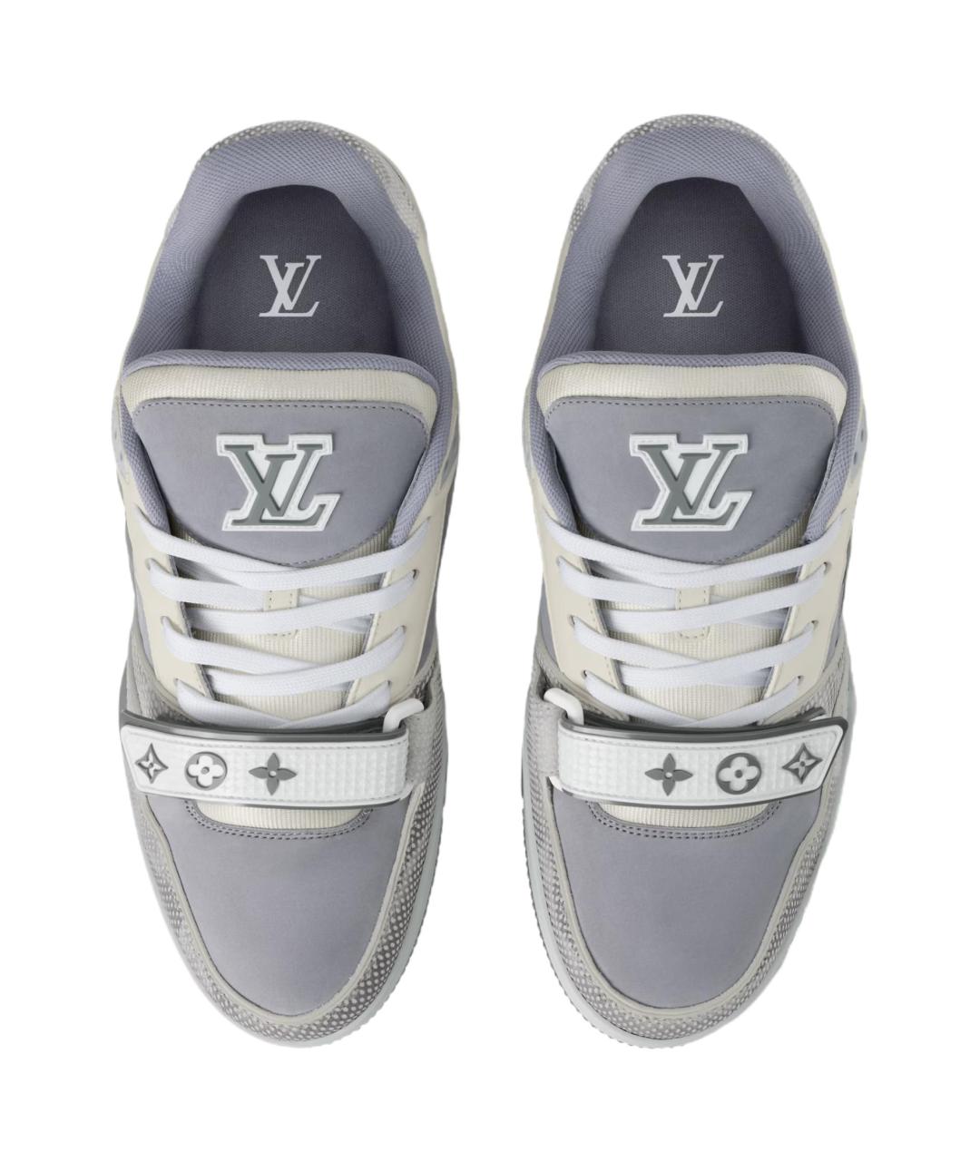 LOUIS VUITTON Серые низкие кроссовки / кеды, фото 4