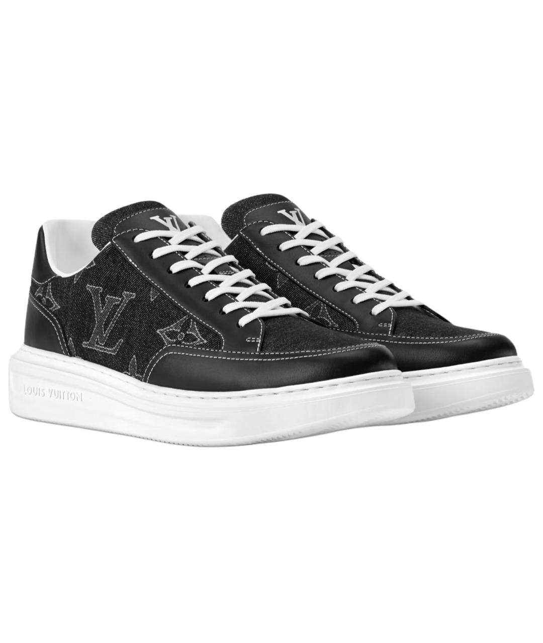LOUIS VUITTON Черные низкие кроссовки / кеды, фото 3