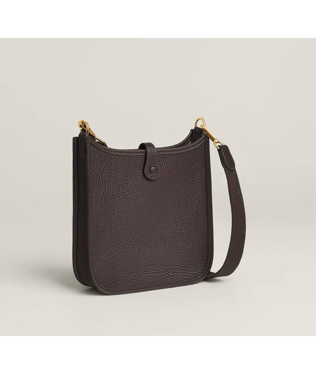 HERMES Коричневая кожаная сумка через плечо, фото 4