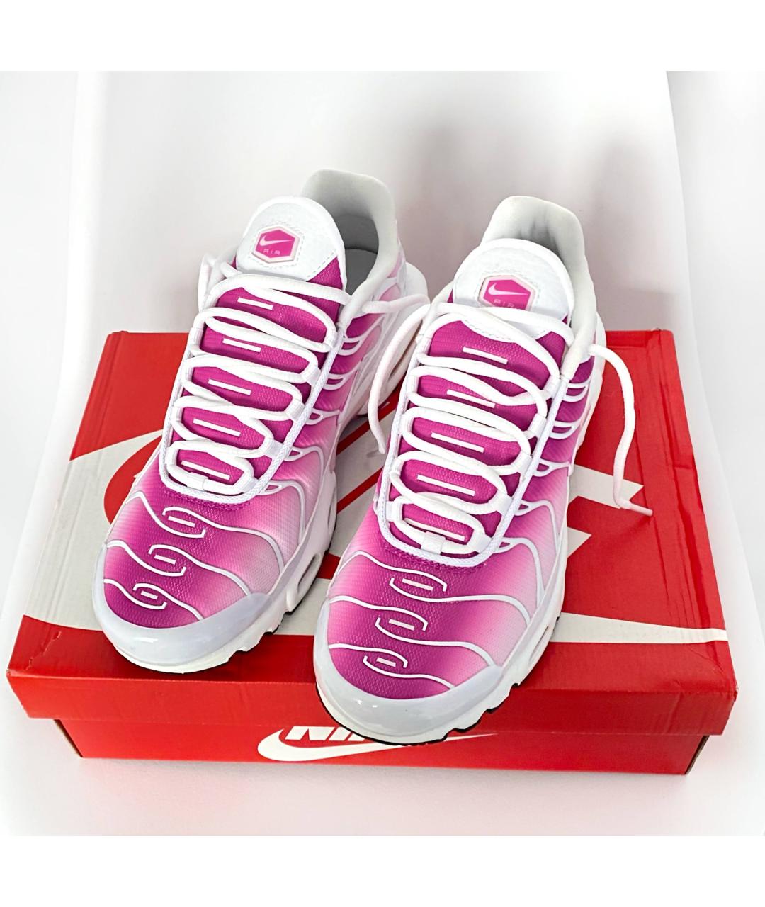 NIKE Розовые текстильные низкие кроссовки / кеды, фото 2