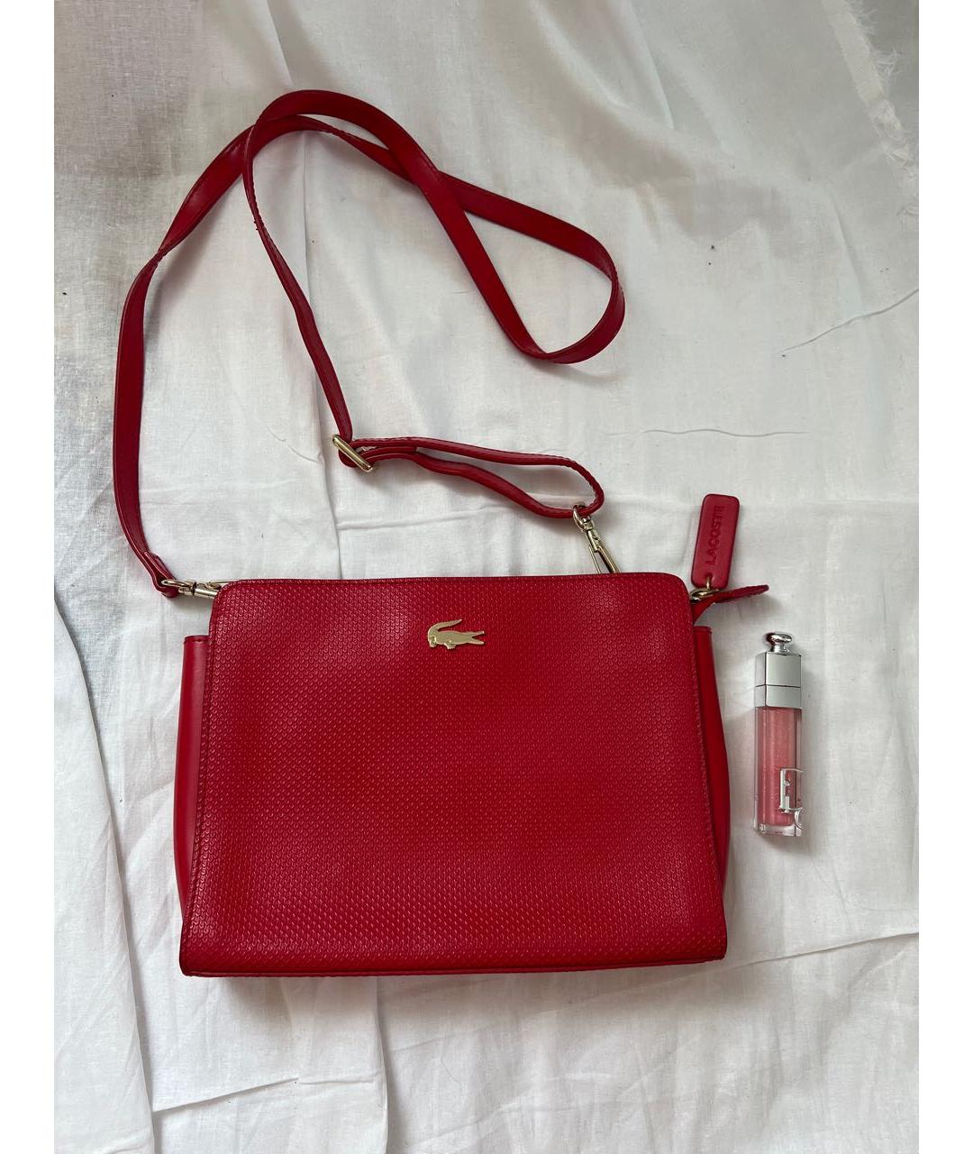 LACOSTE Красная сумка через плечо, фото 9