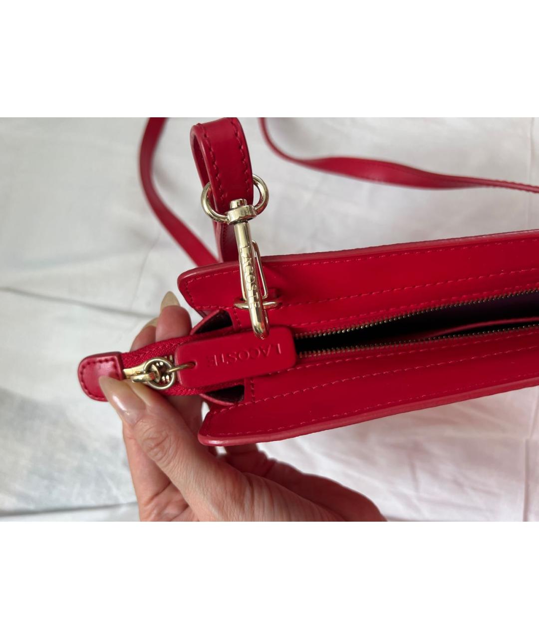 LACOSTE Красная сумка через плечо, фото 4