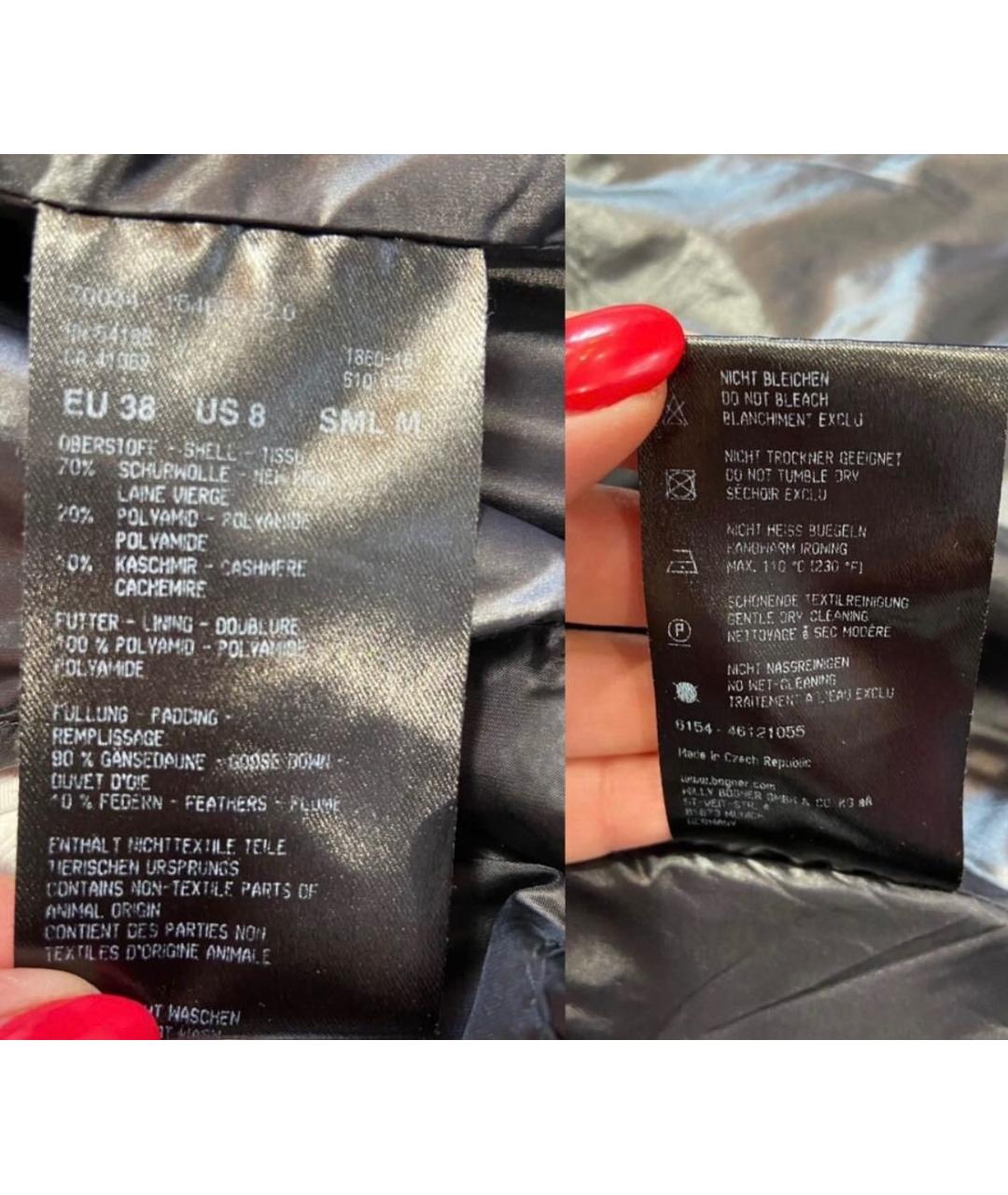 BOGNER Черное шерстяное пальто, фото 6