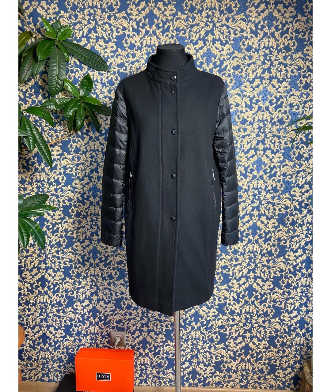 BOGNER Черное шерстяное пальто, фото 7