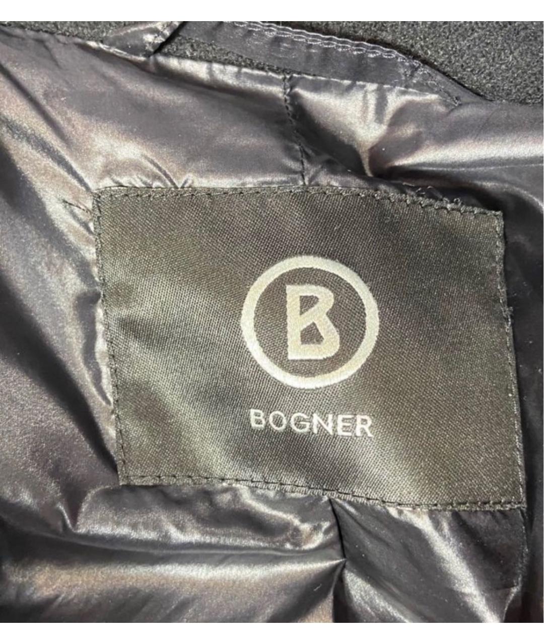 BOGNER Черное шерстяное пальто, фото 3