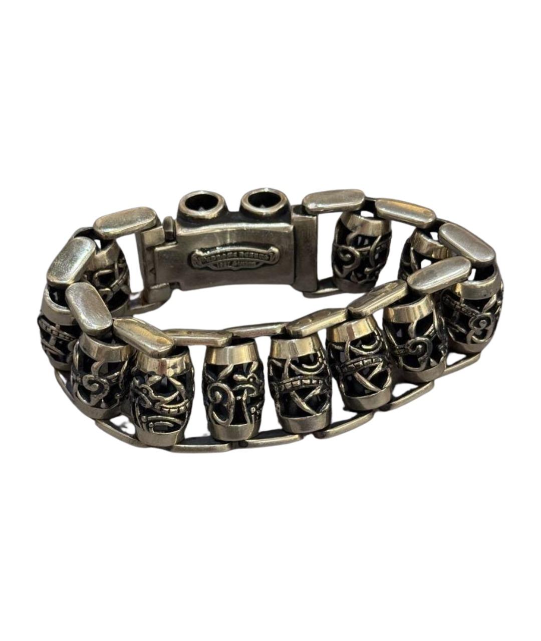 CHROME HEARTS Серый серебряный браслет, фото 1