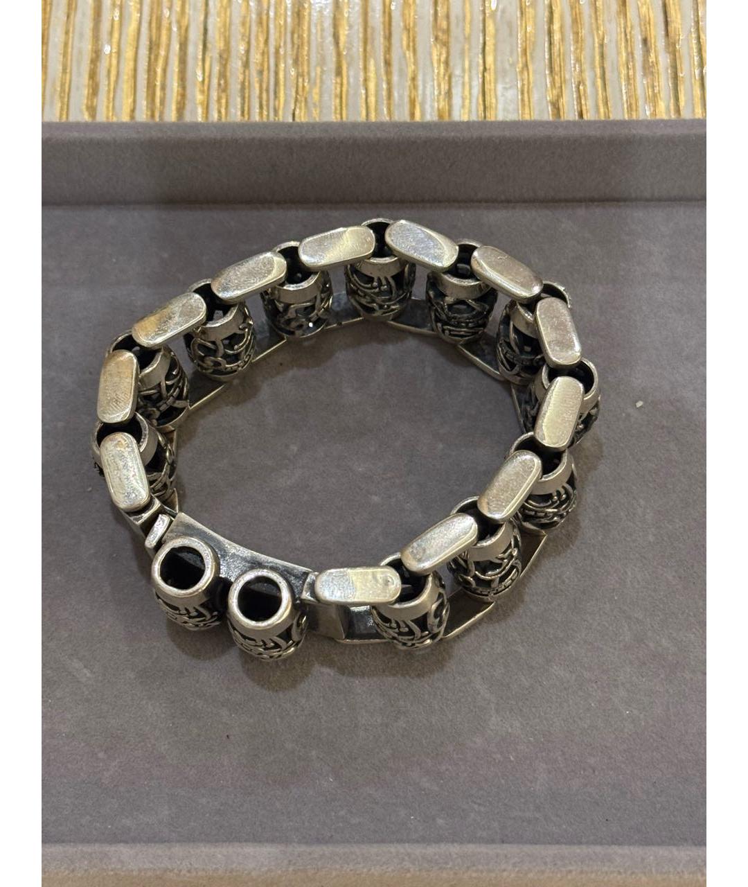 CHROME HEARTS Серый серебряный браслет, фото 4