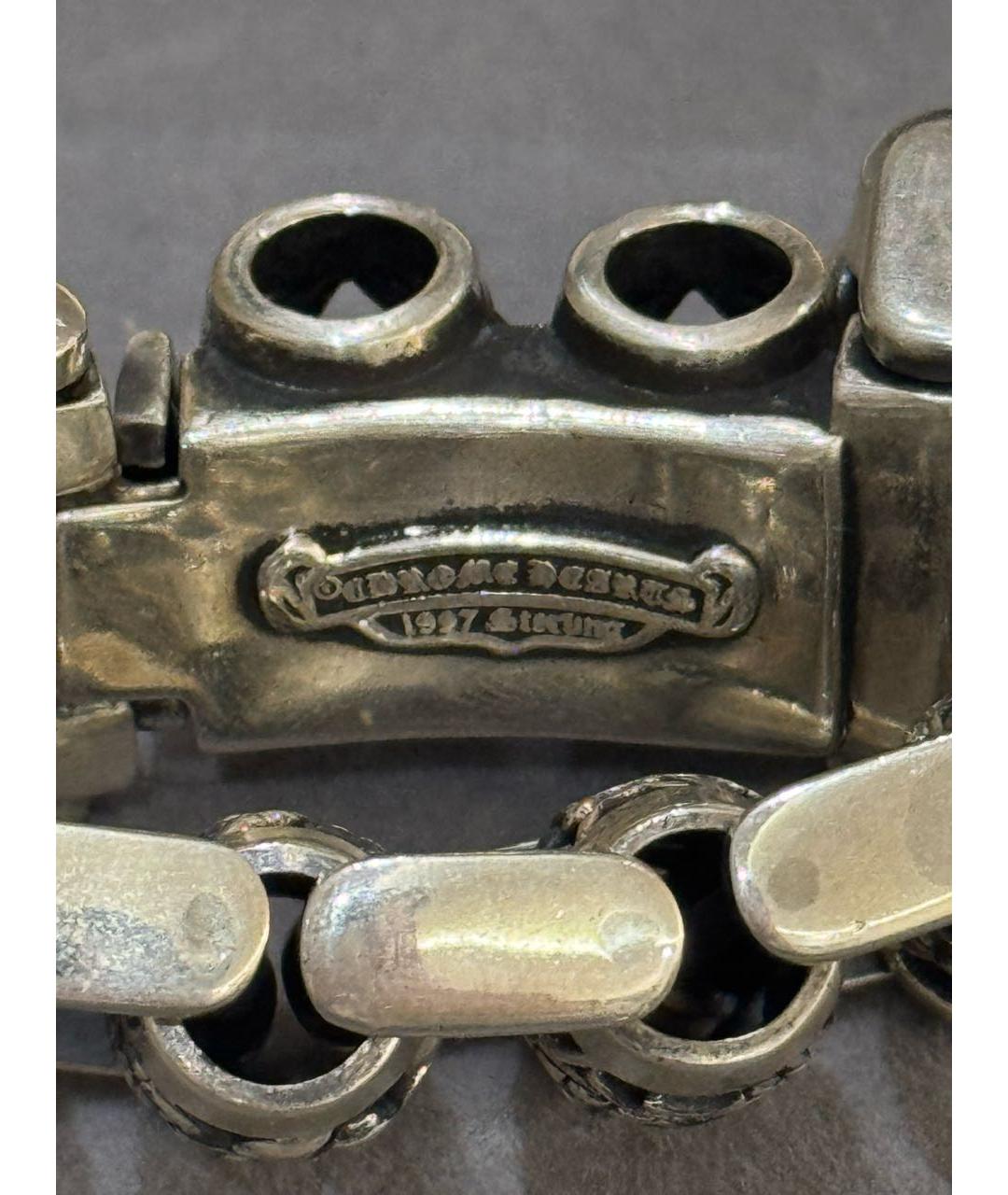CHROME HEARTS Серый серебряный браслет, фото 2