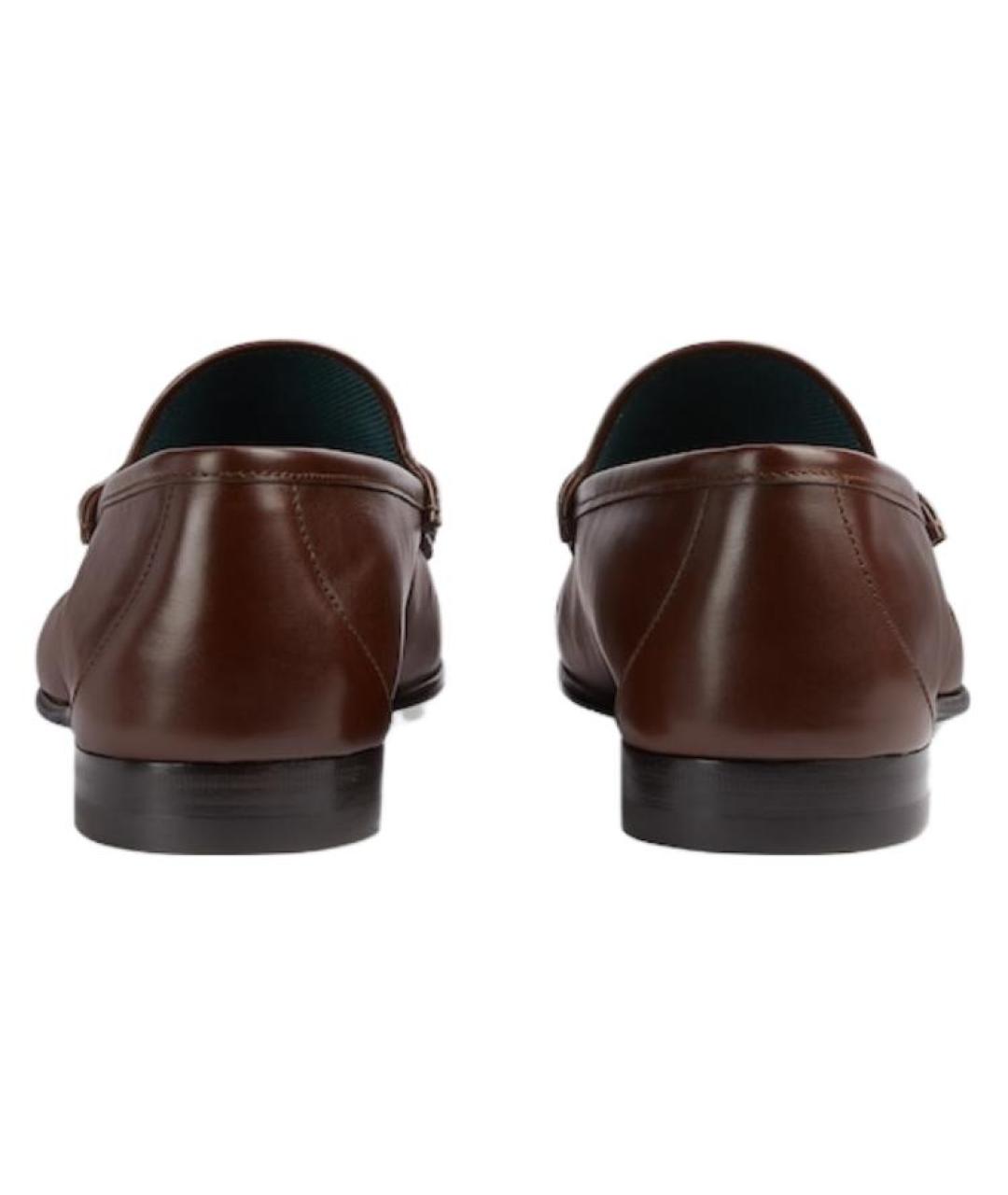 GUCCI Коричневые кожаные лоферы, фото 5