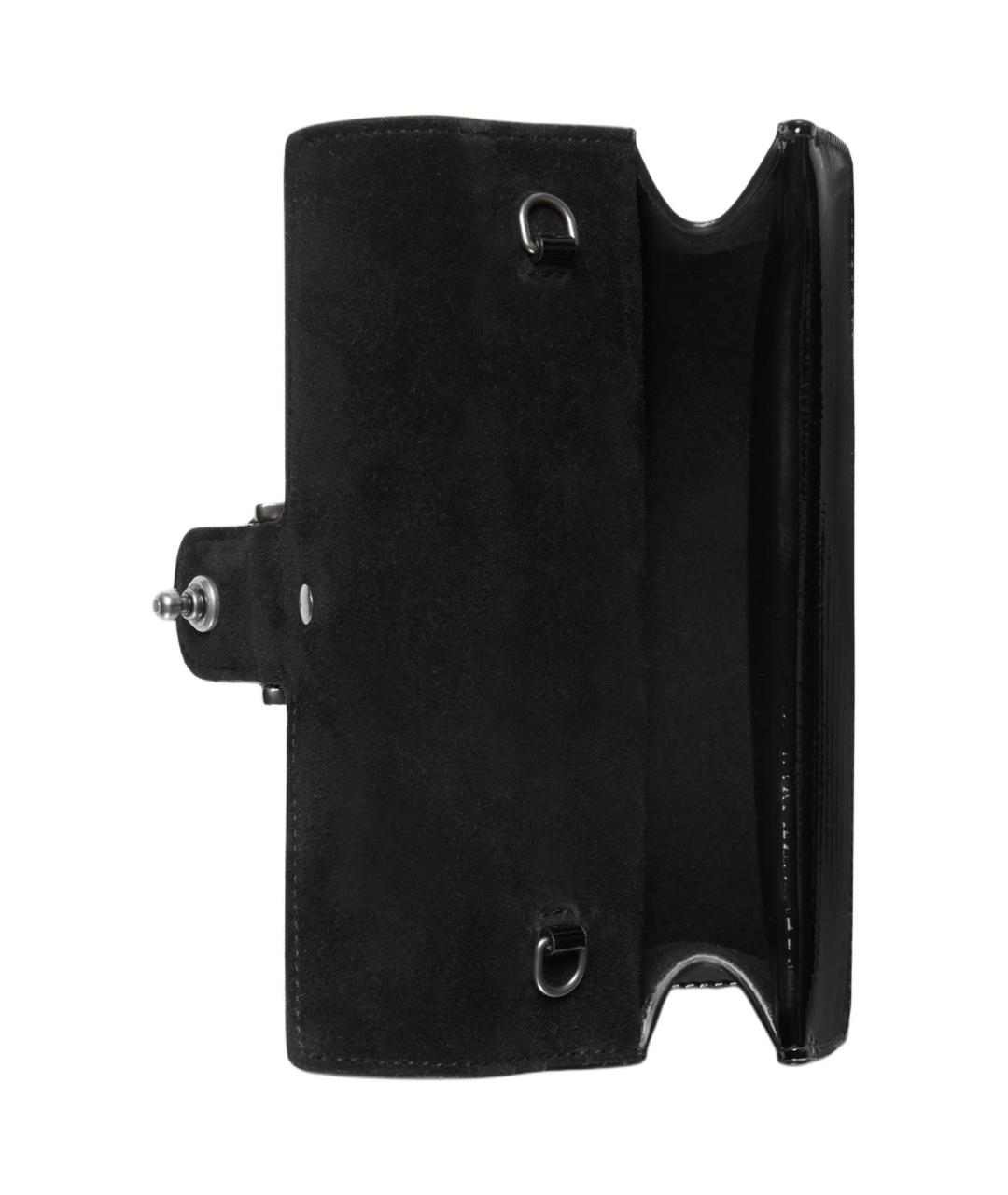 GUCCI Черная сумка через плечо из лакированной кожи, фото 7