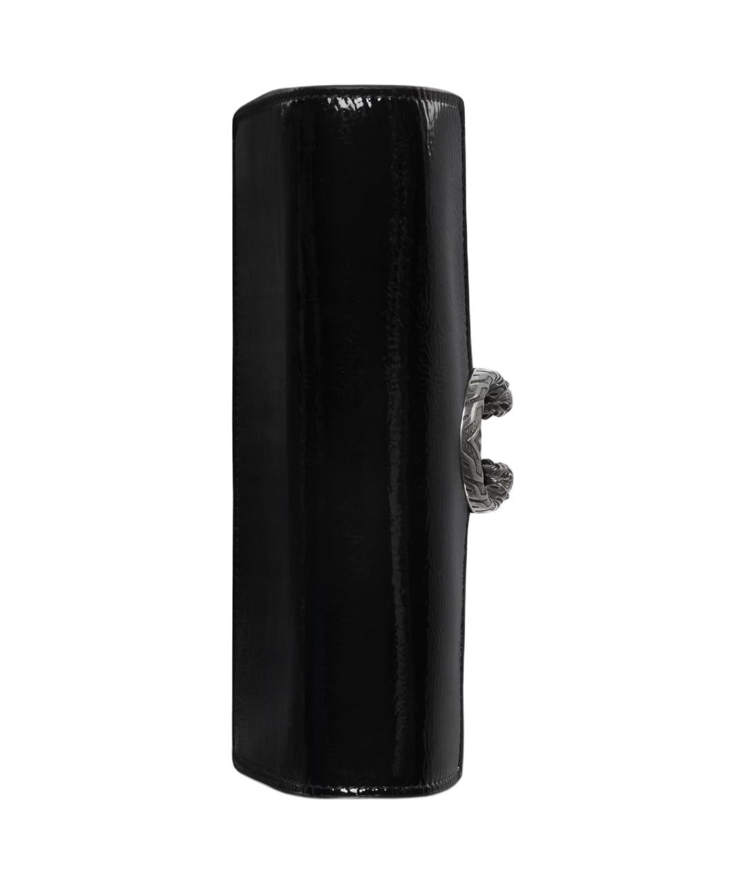 GUCCI Черная сумка через плечо из лакированной кожи, фото 6