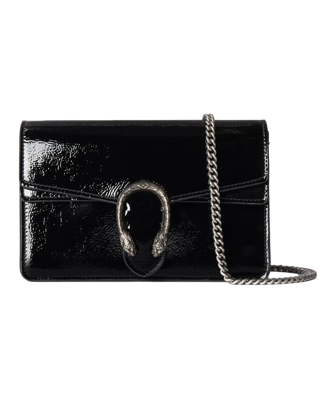 GUCCI Черная сумка через плечо из лакированной кожи, фото 9