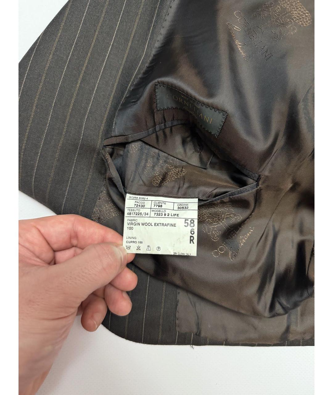 CORNELIANI Коричневый шерстяной пиджак, фото 5