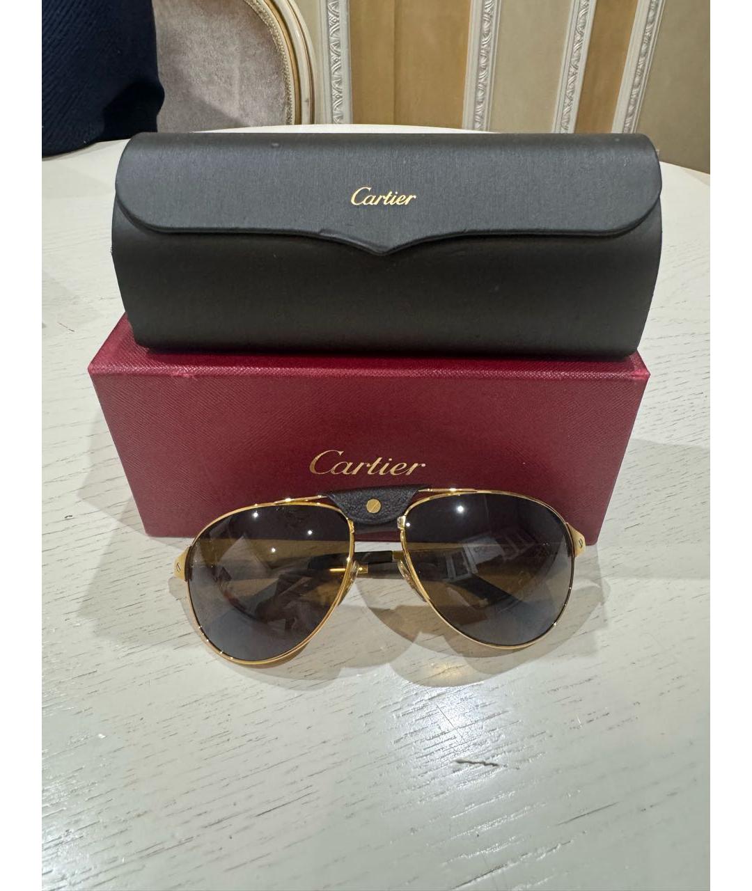 CARTIER Золотые солнцезащитные очки, фото 5