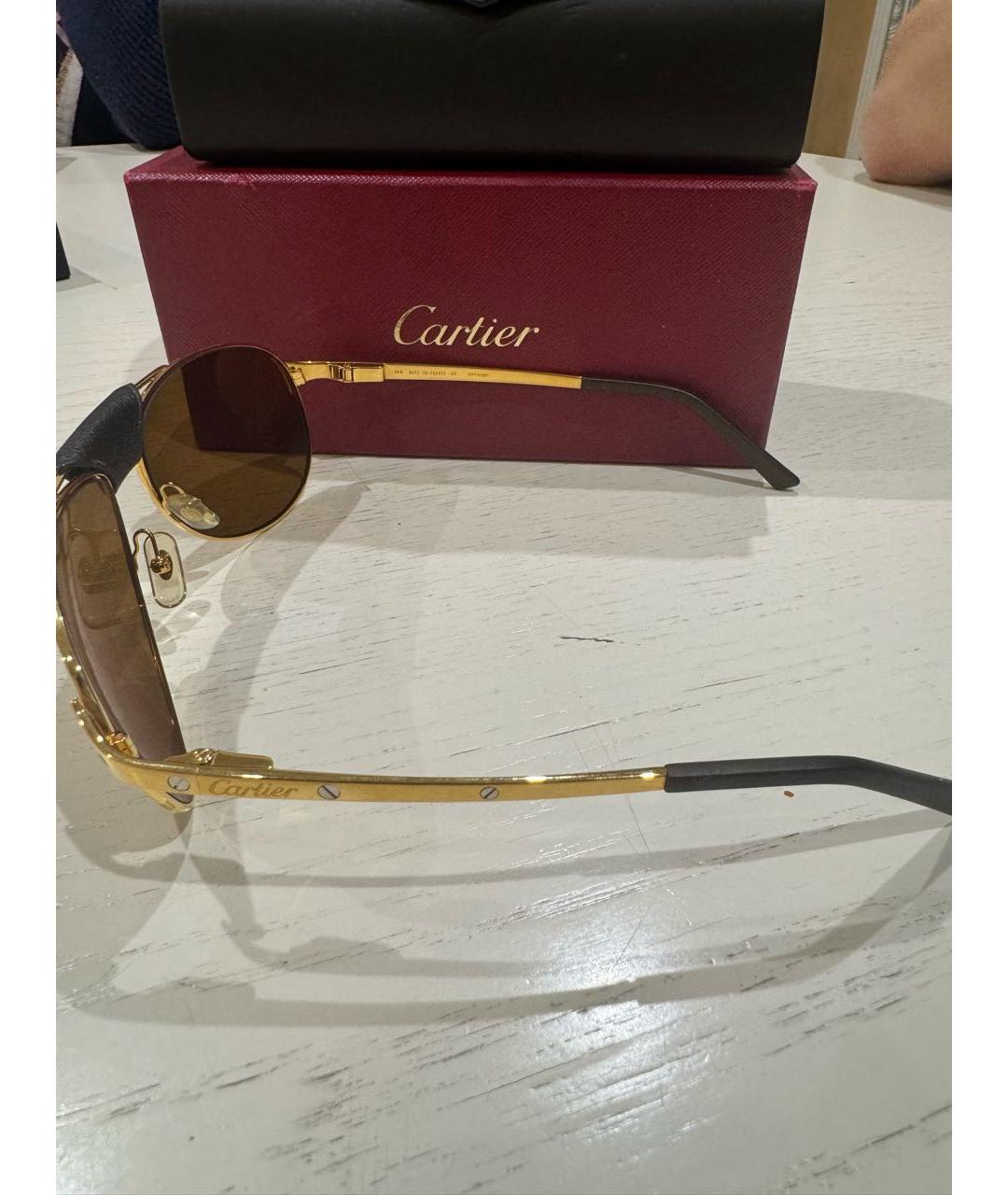 CARTIER Золотые солнцезащитные очки, фото 2