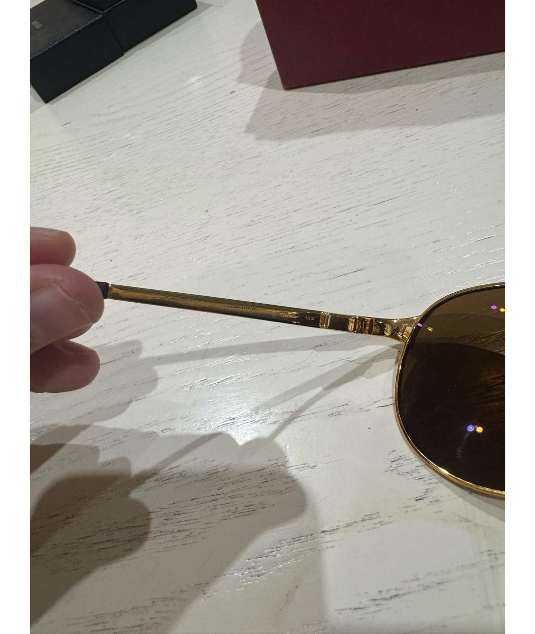 CARTIER Золотые солнцезащитные очки, фото 4