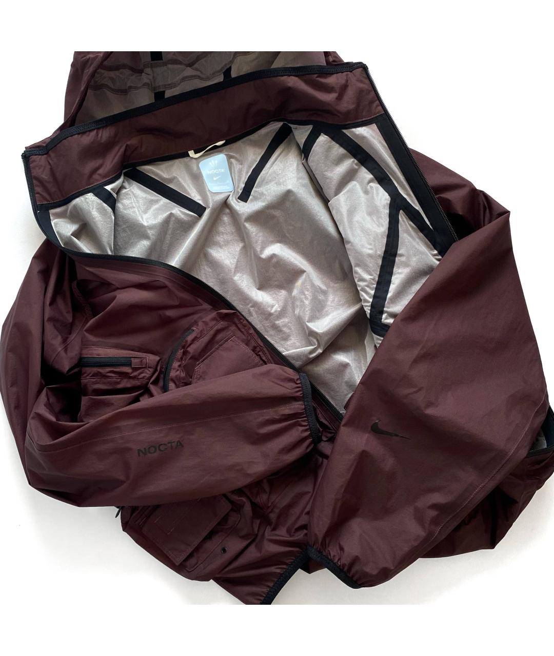 NIKE Бордовая полиамидовая куртка, фото 5