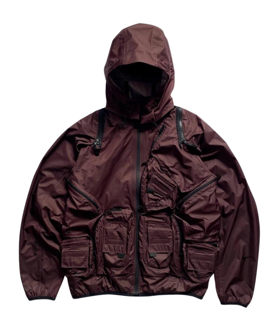 NIKE Бордовая полиамидовая куртка, фото 1