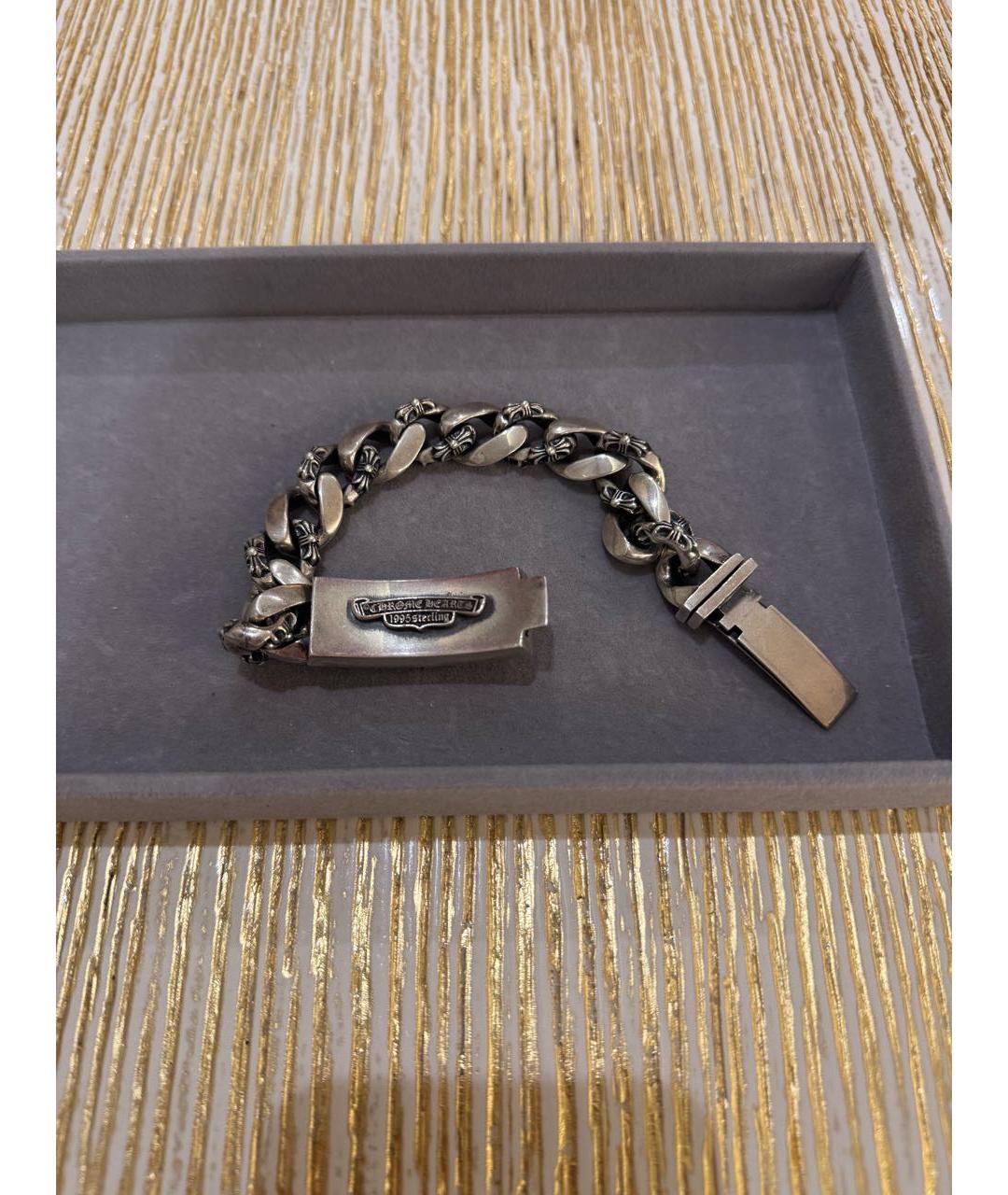 CHROME HEARTS Серый серебряный браслет, фото 3