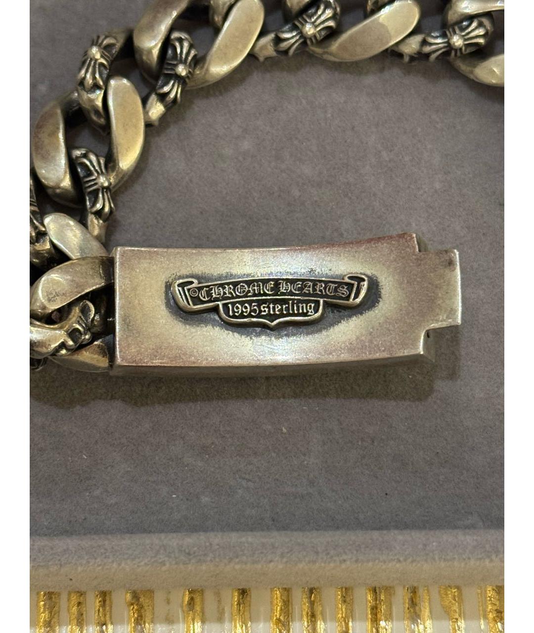 CHROME HEARTS Серый серебряный браслет, фото 4