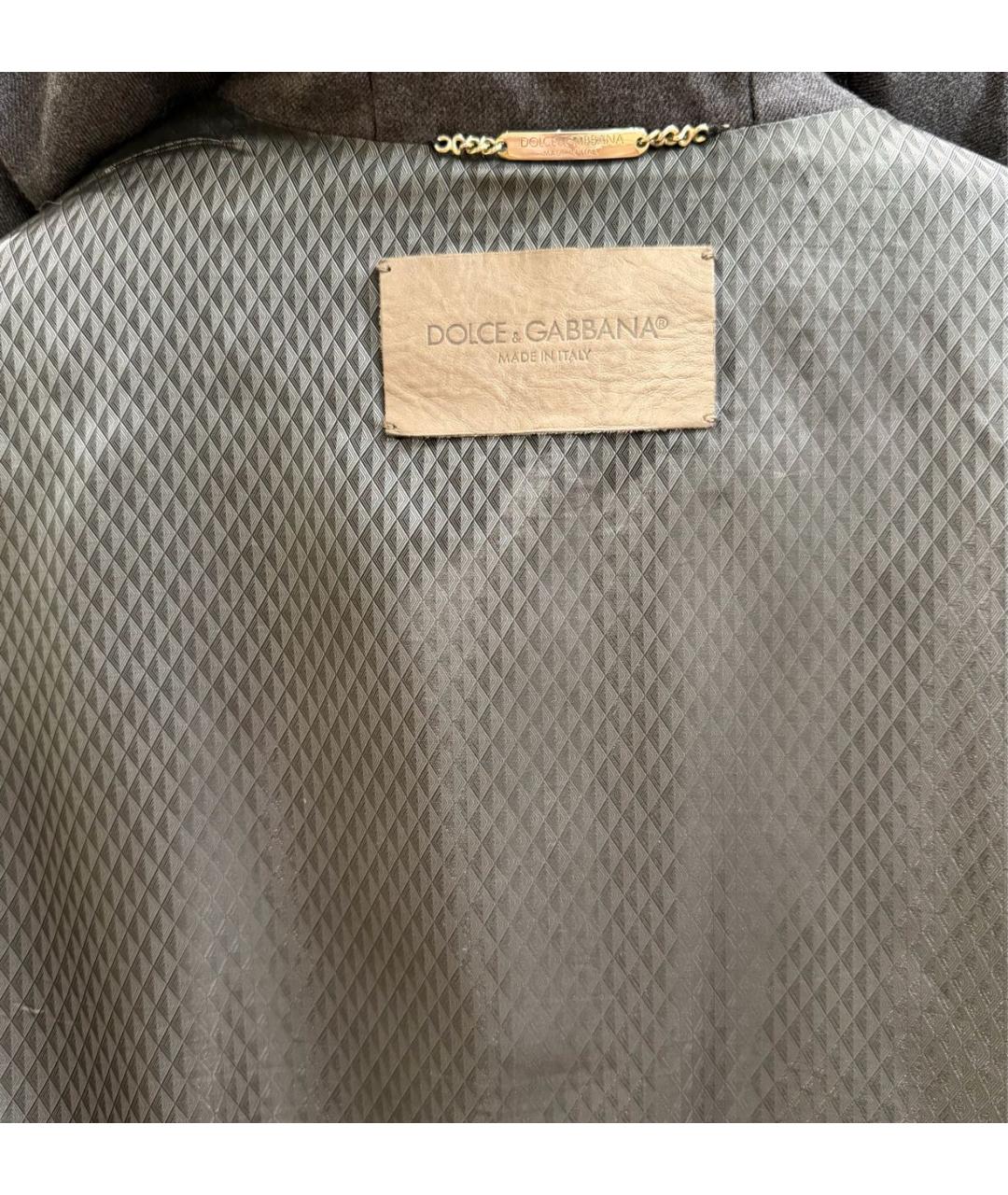 DOLCE&GABBANA Антрацитовая кожаная куртка, фото 3