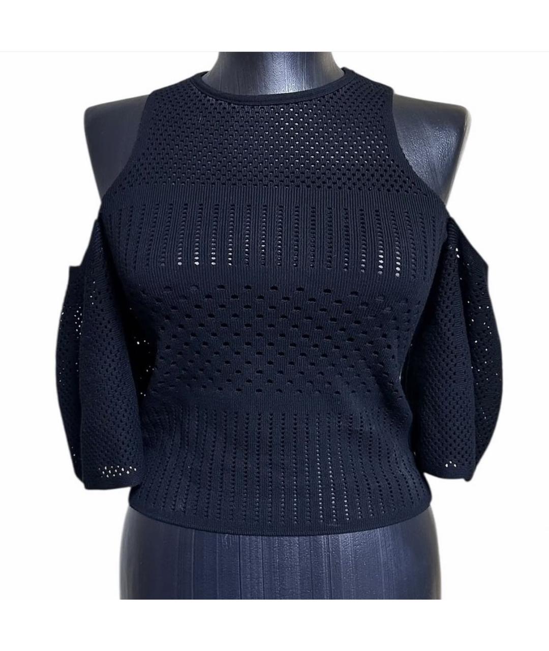 PINKO Черный вискозный джемпер / свитер, фото 8