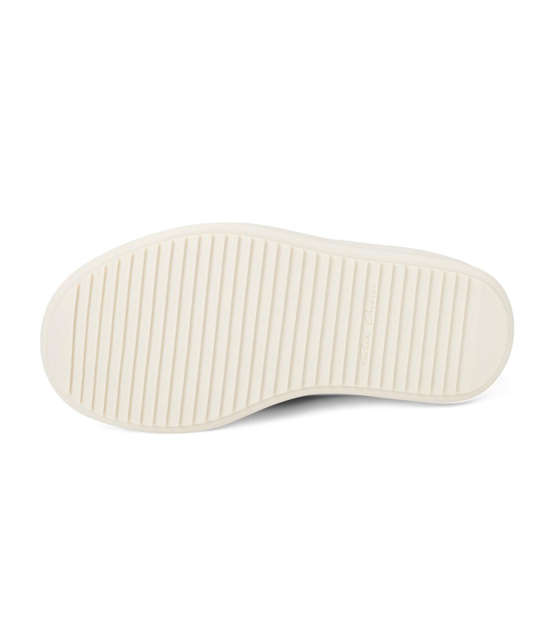 RICK OWENS Черные кожаные кеды, фото 5